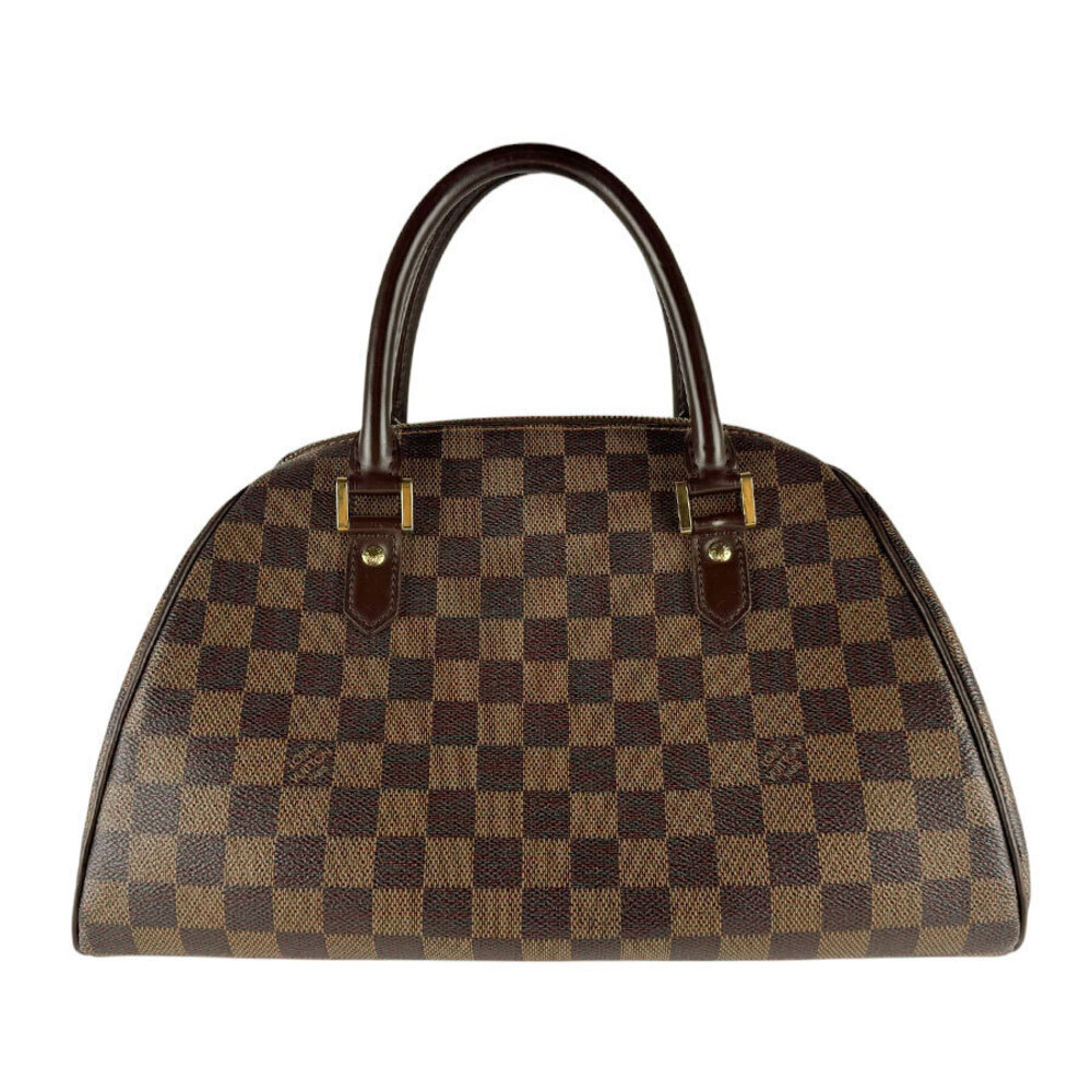 Louis Vuitton Damier Ribera Handbag Canvas Ebene Brown